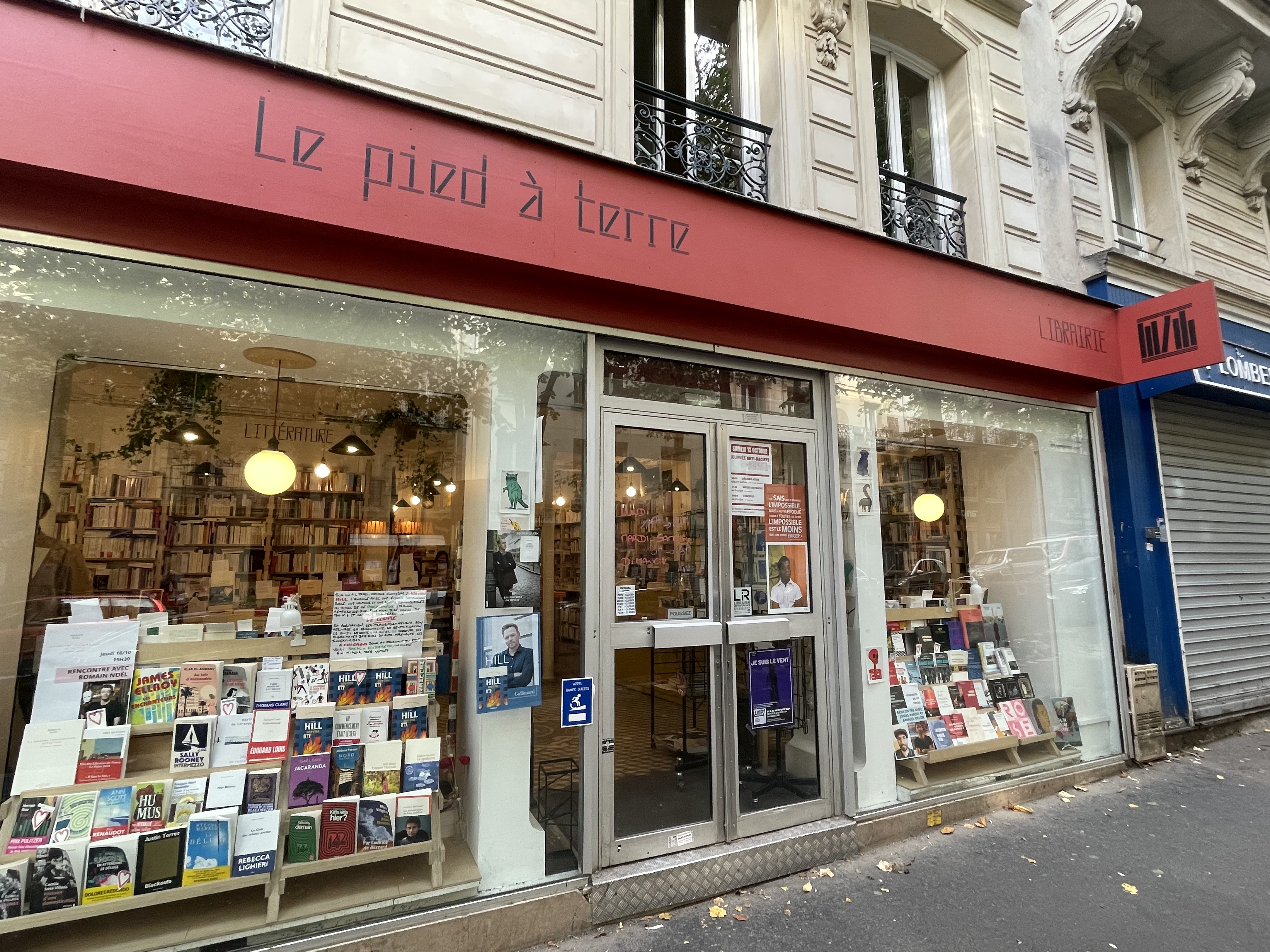 Librairie Pied à terre, rue Custine, Paris XVIIIe, Octobre 2024